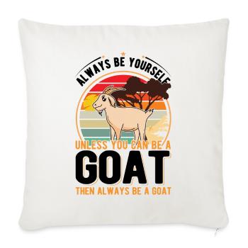 Chèvre Cadeau Chèvre Gardien Chèvre - Housse de coussin décorative 45 x 45 cm - blanc nature - Devant
