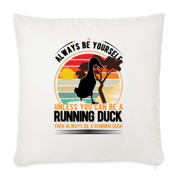 Indian Running Gift Runner Duck - Sofa pillowcase 17,3'' x 17,3'' (45 x 45 cm) - natural white - Front