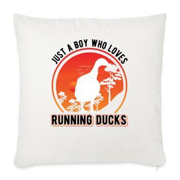 Indien Running Young Bottle Duck - Housse de coussin décorative 45 x 45 cm - blanc nature - Devant