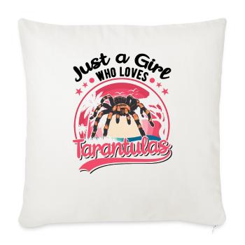 Tarantel Mädchen Tarantula Fille - Housse de coussin décorative 45 x 45 cm - blanc nature - Devant
