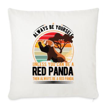 Red Panda Gift Red Panda - Sofa pillowcase 17,3'' x 17,3'' (45 x 45 cm) - natural white - Front