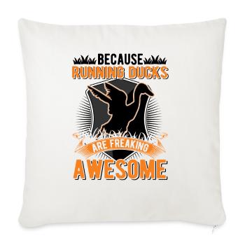 Indian Running Gift Runner Duck - Sofa pillowcase 17,3'' x 17,3'' (45 x 45 cm) - natural white - Front