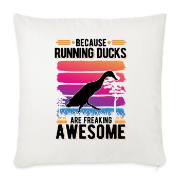 Indian Running Gift Runner Duck - Sofa pillowcase 17,3'' x 17,3'' (45 x 45 cm) - natural white - Front