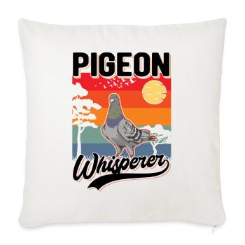 Pigeon Whisperer Pigeon Whisperer Pigeon Fancier - Sofa pillowcase 17,3'' x 17,3'' (45 x 45 cm) - natural white - Front