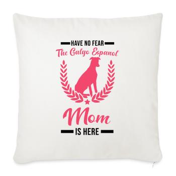 Galgo Espanol Mama Spanish Greyhound - Sofa pillowcase 17,3'' x 17,3'' (45 x 45 cm) - natural white - Front