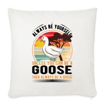 Geese Goose Breeder Goose - Sofa pillowcase 17,3'' x 17,3'' (45 x 45 cm) - natural white - Front
