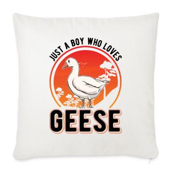 Geese Young goose breeder goose - Sofa pillowcase 17,3'' x 17,3'' (45 x 45 cm) - natural white - Front