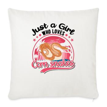 Corn Snake Fille Corn Snake - Housse de coussin décorative 45 x 45 cm - blanc nature - Devant
