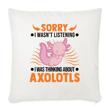 Axolotl Gift Tail Lurch Axolotl - Sofa pillowcase 17,3'' x 17,3'' (45 x 45 cm) - natural white - Front