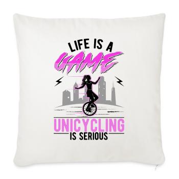 Unicyclist Gift Unicycle Girl - Sofa pillowcase 17,3'' x 17,3'' (45 x 45 cm) - natural white - Front