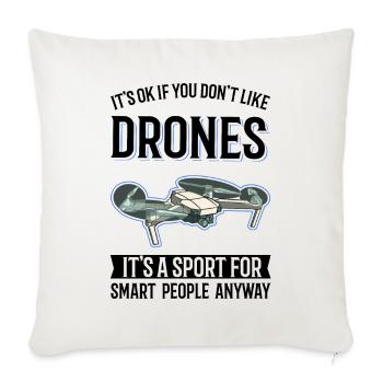 Drone Pilot Gift Drone Quadcopter - Sofa pillowcase 17,3'' x 17,3'' (45 x 45 cm) - natural white - Front