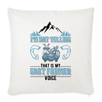 Ziegenwirt Stimme Ziegen Ziege - Housse de coussin décorative 45 x 45 cm - blanc nature - Devant