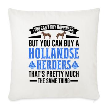Hollandse Herder Hollandse Herderdshond - Sofa pillowcase 17,3'' x 17,3'' (45 x 45 cm) - natural white - Front