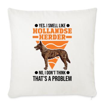 Hollandse Herder Hollandse Herderdshond - Sofa pillowcase 17,3'' x 17,3'' (45 x 45 cm) - natural white - Front
