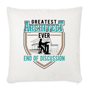Greatest Architect Ever Architekt - Sofa pillowcase 17,3'' x 17,3'' (45 x 45 cm) - natural white - Front
