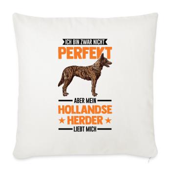 Hollandse Herder Hollandse Herderdshond - Sofakissenbezug 45 x 45 cm - Naturweiß  - Vorne