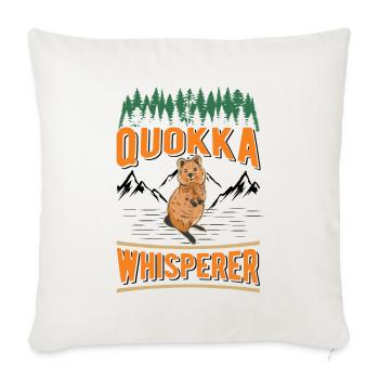 Quokka Whisperer Kangourou à queue courte - Housse de coussin décorative 45 x 45 cm - blanc nature - Devant
