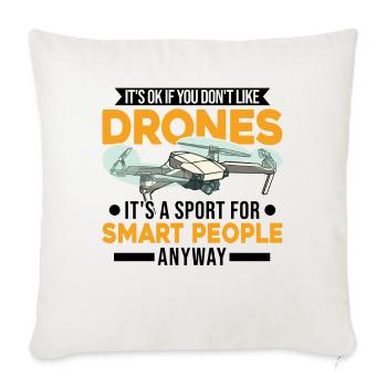 Drone Gift Quadcopter Drone Pilot - Sofa pillowcase 17,3'' x 17,3'' (45 x 45 cm) - natural white - Front