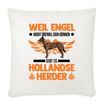 Hollandse Herder Engel Hollandse Herderdshond - Sofakissenbezug 45 x 45 cm - Naturweiß  - Vorne
