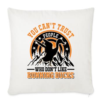 Indian Running Gift Running Duck - Sofa pillowcase 17,3'' x 17,3'' (45 x 45 cm) - natural white - Front