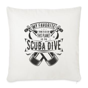 Ma chose préférée à faire est le cadeau de plongée sous-marine - Housse de coussin décorative 45 x 45 cm - blanc nature - Devant