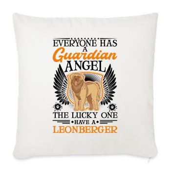 Leonberger Guardian Angel - Sofa pillowcase 17,3'' x 17,3'' (45 x 45 cm) - natural white - Front
