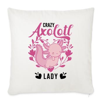 Crazy Axolotl lady tail lurch axolotl girl - Sofa pillowcase 17,3'' x 17,3'' (45 x 45 cm) - natural white - Front