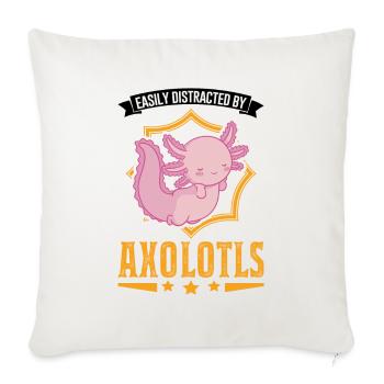 Facilement distrait par Axolotls Tail Luch - Housse de coussin décorative 45 x 45 cm - blanc nature - Devant