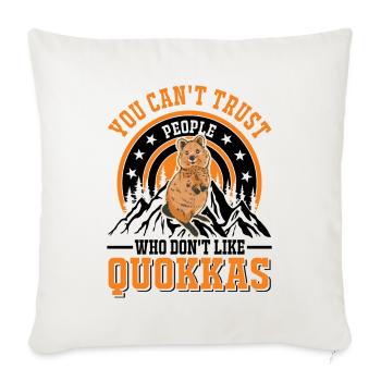 Quokka Gift Short-tailed Kangaroo - Sofa pillowcase 17,3'' x 17,3'' (45 x 45 cm) - natural white - Front