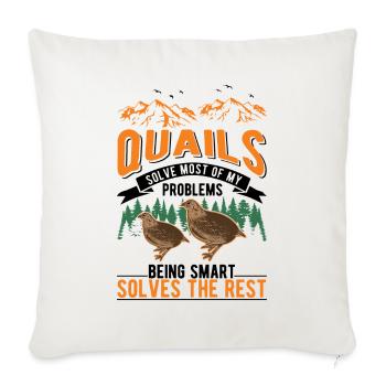 Quail Gift Quail Grower - Sofa pillowcase 17,3'' x 17,3'' (45 x 45 cm) - natural white - Front