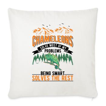 Chameleon Gift Chameleon - Sofa pillowcase 17,3'' x 17,3'' (45 x 45 cm) - natural white - Front