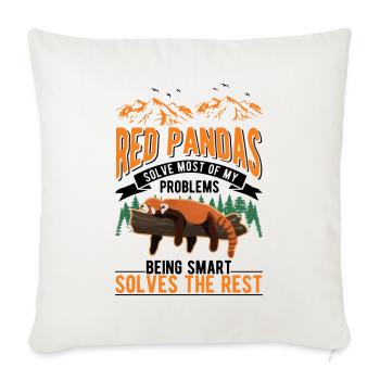 Red Panda Gift Cat Bear - Sofa pillowcase 17,3'' x 17,3'' (45 x 45 cm) - natural white - Front