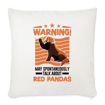 Peut parler spontanément des pandas roux - Housse de coussin décorative 45 x 45 cm - blanc nature - Devant