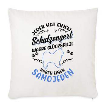 Samojede Schutzengel Schlittenhund Samojeden - Sofakissenbezug 45 x 45 cm - Naturweiß  - Vorne