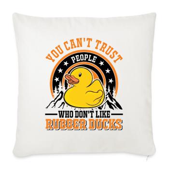 Canard en caoutchouc Cadeau Canard Grinçant Canard Bain Canard - Housse de coussin décorative 45 x 45 cm - blanc nature - Devant