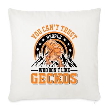 Gecko Gift Leopard Gecko - Sofa pillowcase 17,3'' x 17,3'' (45 x 45 cm) - natural white - Front