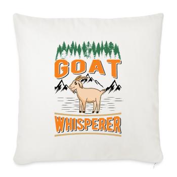 Goat Whisperer Goat Host Goat - Sofa pillowcase 17,3'' x 17,3'' (45 x 45 cm) - natural white - Front