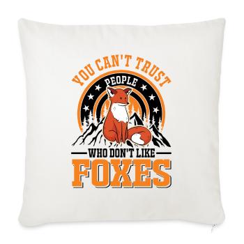 Fuchs Geschenk Rotfuchs - Sofakissenbezug 45 x 45 cm - Naturweiß  - Vorne