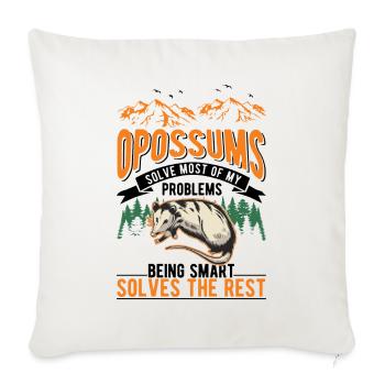 Opossum Gift Possum Pouch Rat - Sofa pillowcase 17,3'' x 17,3'' (45 x 45 cm) - natural white - Front