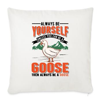 Oies Cadeau oie Amateurs Éleveurs d’oies Éleveurs d’oies - Housse de coussin décorative 45 x 45 cm - blanc nature - Devant