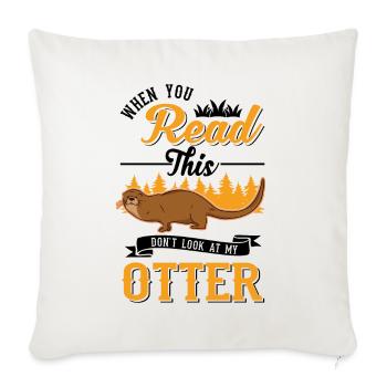 Otter Gift Otter Sea Otter - Sofa pillowcase 17,3'' x 17,3'' (45 x 45 cm) - natural white - Front