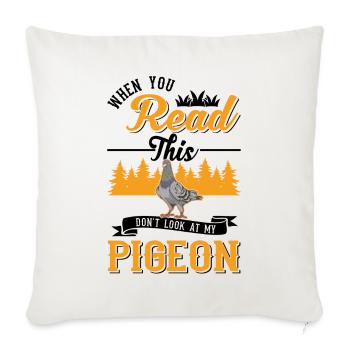 Pigeon Cadeau Pigeon Colombier Plus Chic Pigeon Voyageur - Housse de coussin décorative 45 x 45 cm - blanc nature - Devant