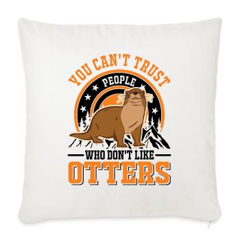 Otter Gift Otter Sea Otter - Sofa pillowcase 17,3'' x 17,3'' (45 x 45 cm) - natural white - Front