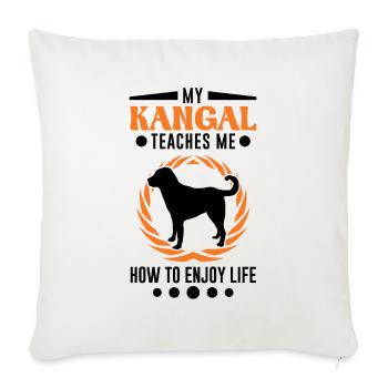 Mon Kangal m’apprend à profiter de la vie Kangal - Housse de coussin décorative 45 x 45 cm - blanc nature - Devant
