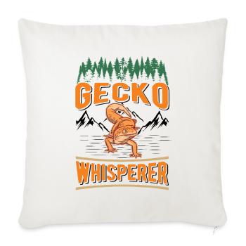 Gecko Whisperer Gecko Whisperer Leopard Gecko - Sofa pillowcase 17,3'' x 17,3'' (45 x 45 cm) - natural white - Front