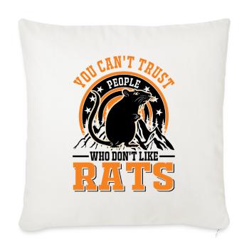 Rat Gift Domestic Rat Rat Owner - Sofa pillowcase 17,3'' x 17,3'' (45 x 45 cm) - natural white - Front