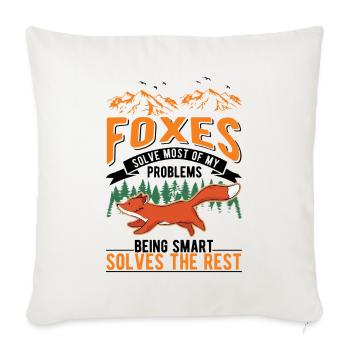 Fuchs Geschenk Rotfuchs - Sofakissenbezug 45 x 45 cm - Naturweiß  - Vorne