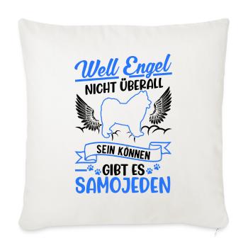 Samojede Engel Schlittenhund Samojeden - Sofakissenbezug 45 x 45 cm - Naturweiß  - Vorne