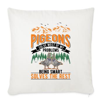 Pigeon Cadeau Pigeon Colombier Plus Chic Pigeon Voyageur - Housse de coussin décorative 45 x 45 cm - blanc nature - Devant
