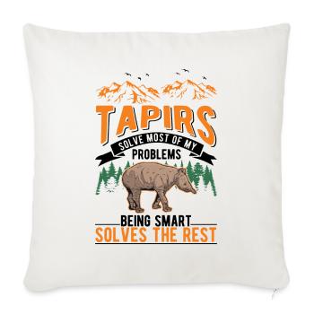 Tapir Lowland Tapir Tapirdae Tapir - Sofa pillowcase 17,3'' x 17,3'' (45 x 45 cm) - natural white - Front